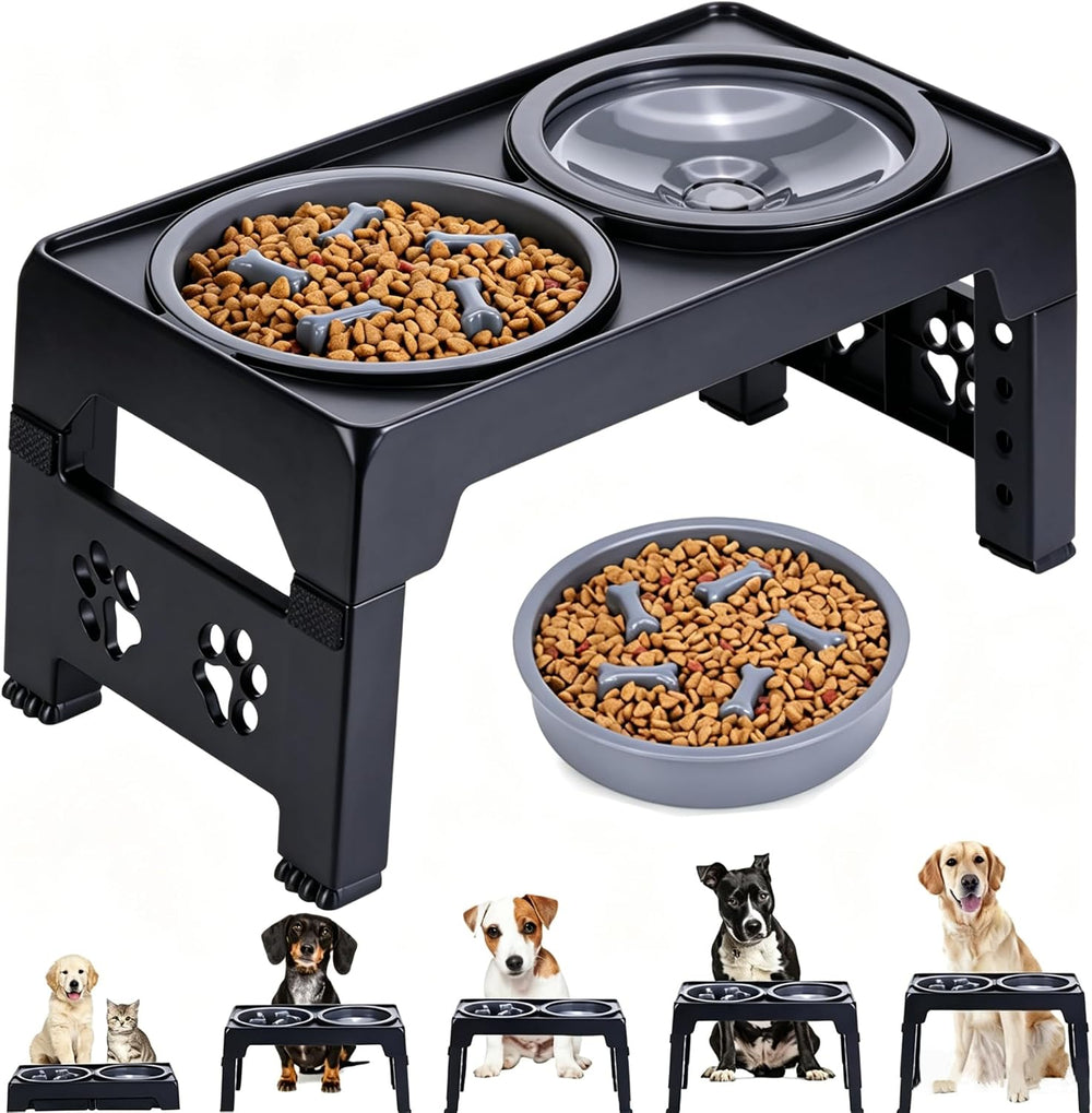 Adjustable Elevated Dog Bowl Stand