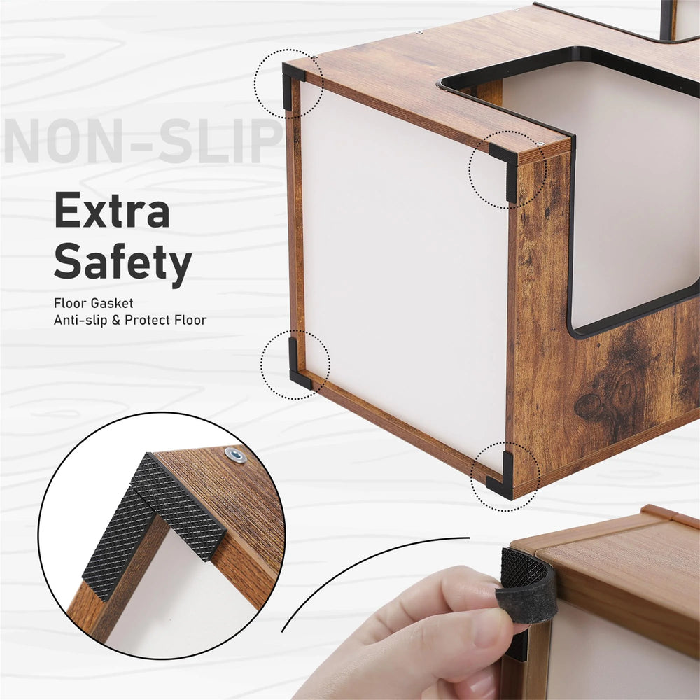 23" Modern Wooden Indoor Cat House