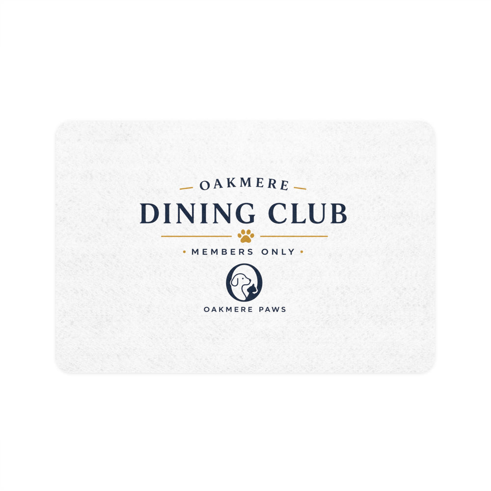 Pet Food Mat - Oakmere Dining Club "Members Only" Paw Mat (12x18)