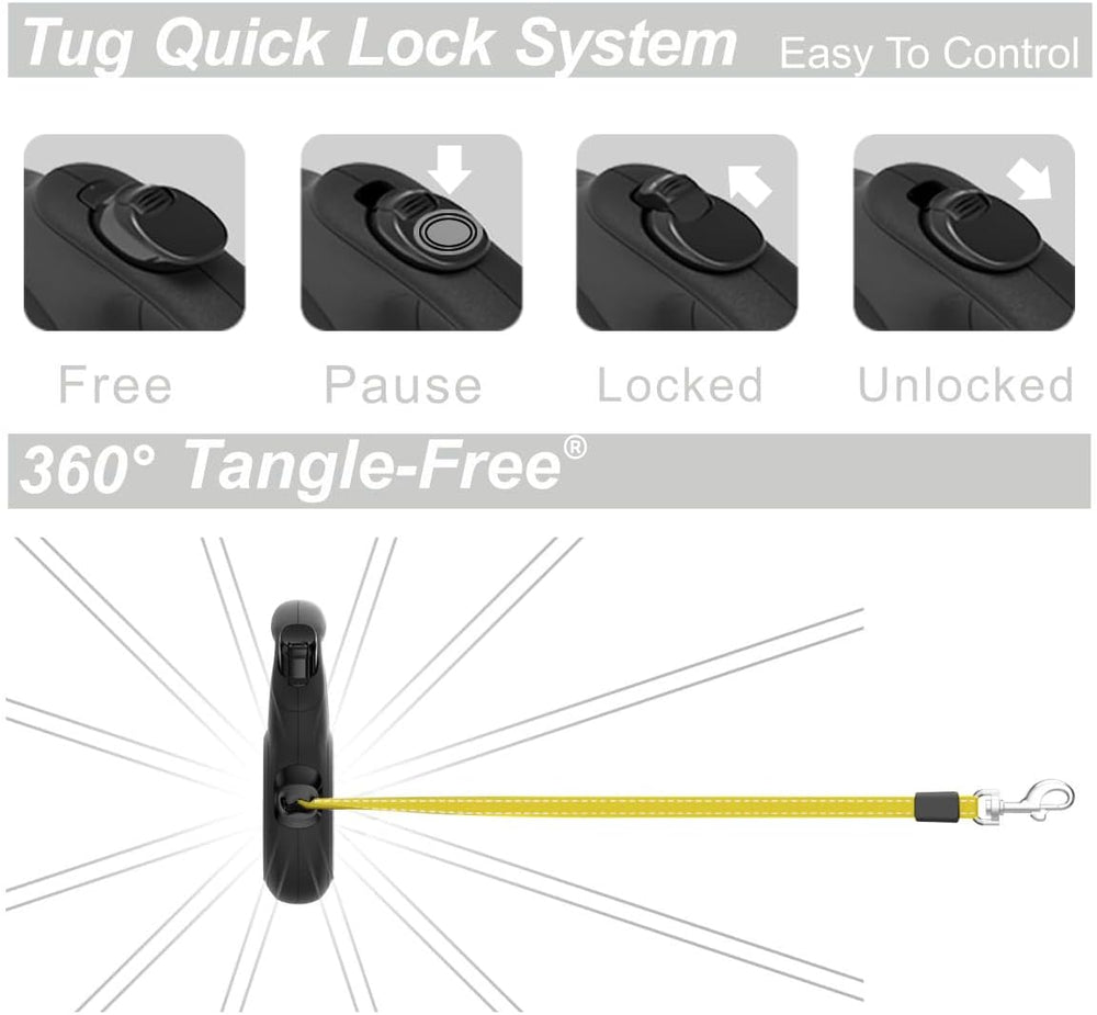 360° Tangle-Free Retractable Dog Leash