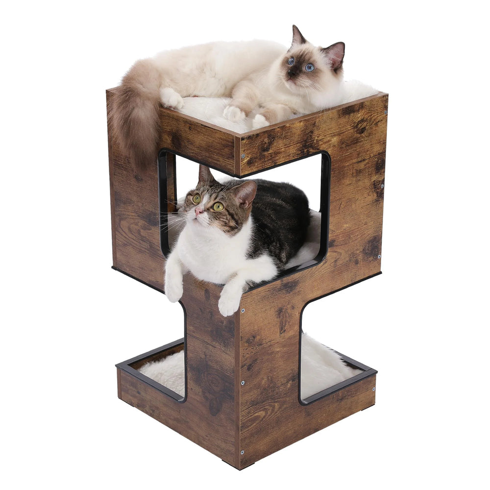 23" Modern Wooden Indoor Cat House