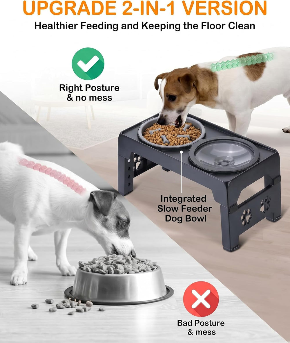Adjustable Elevated Dog Bowl Stand