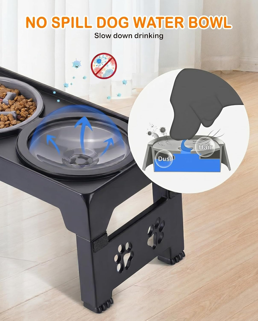 Adjustable Elevated Dog Bowl Stand