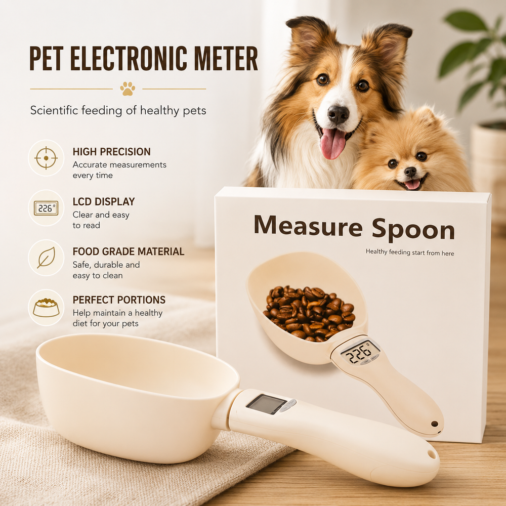 Digital Pet Food Measuring Scoop with LED Display