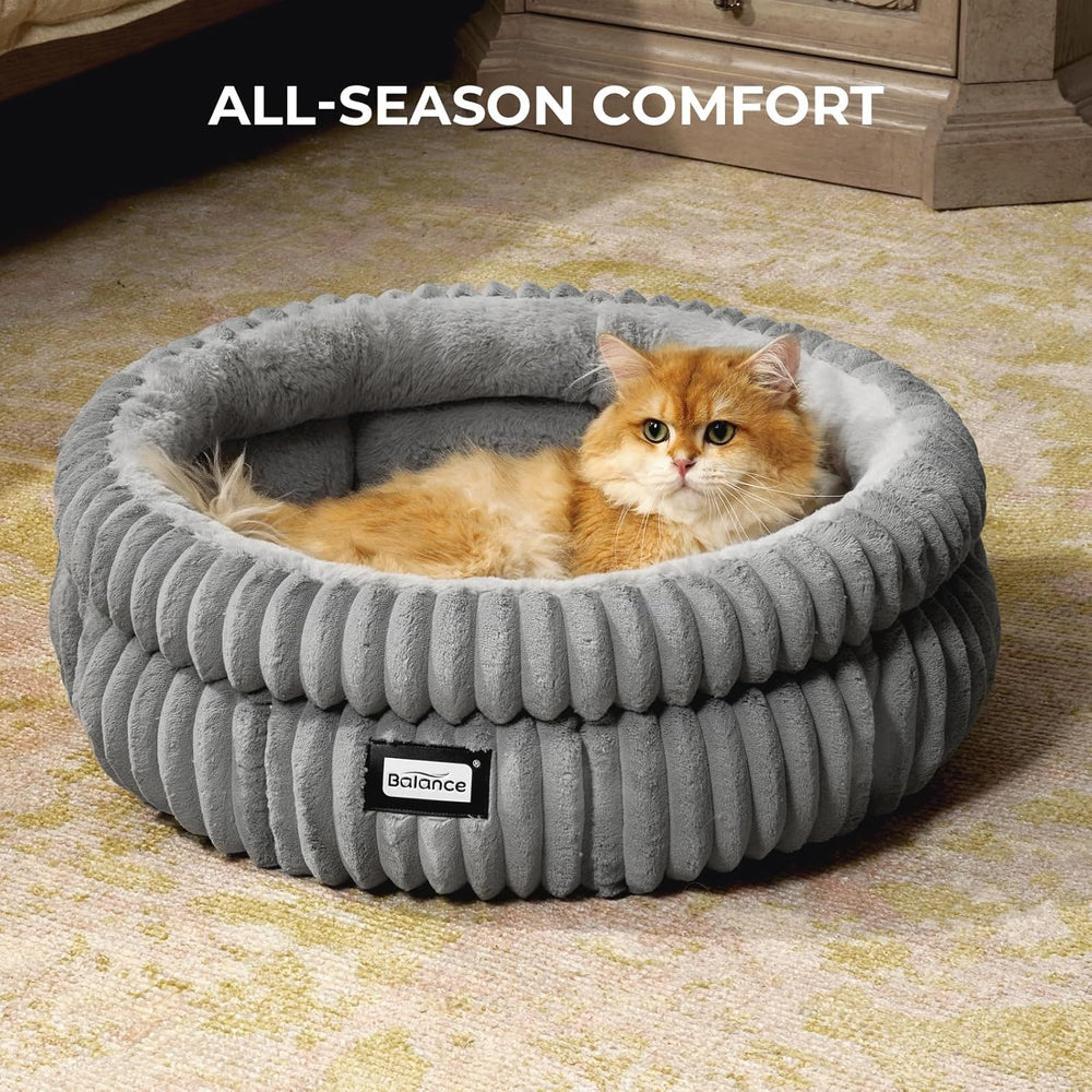 Ultra-Soft Plush Cat Bed