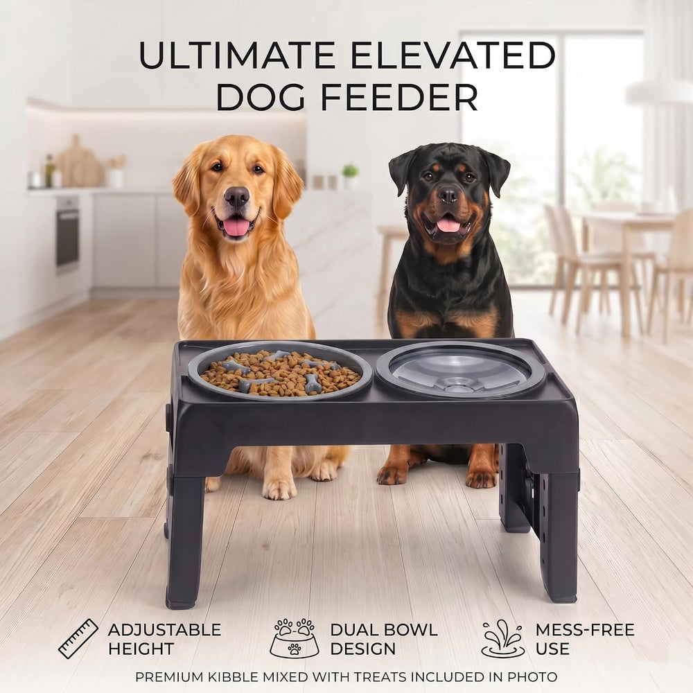 Adjustable Elevated Dog Bowl Stand