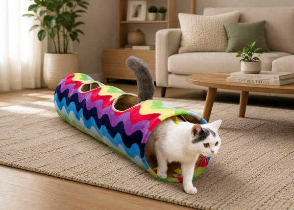 Premium Foldable Rainbow Cat Tunnel
