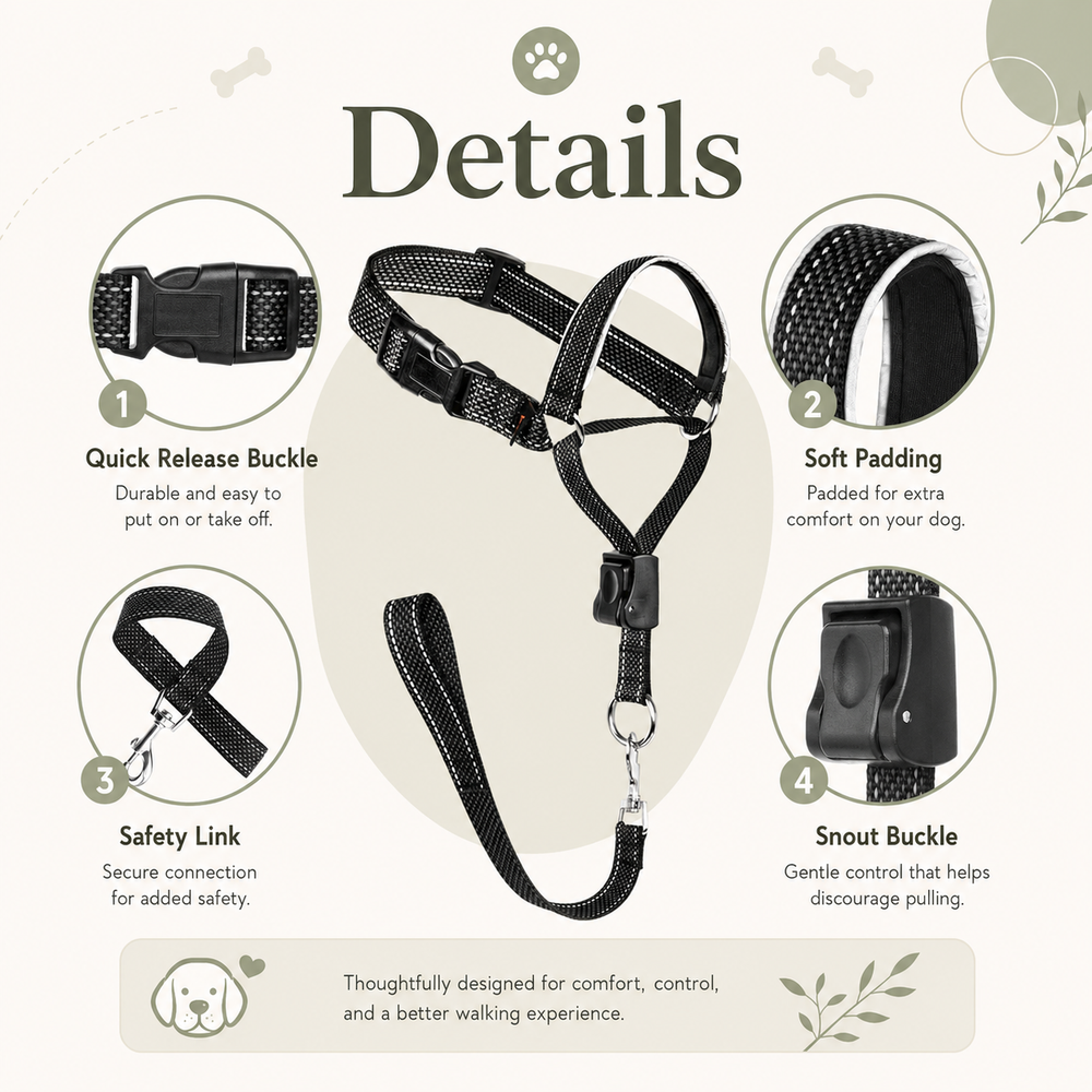 Soft No-Pull Dog Head Collar