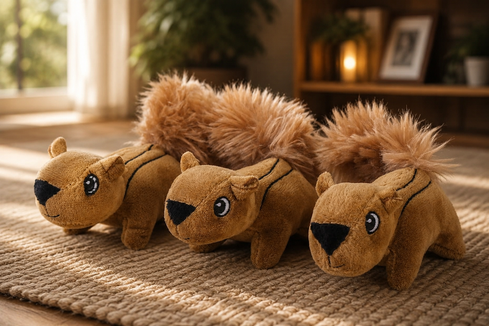 Hidden Squirrel Plush Dog Toy