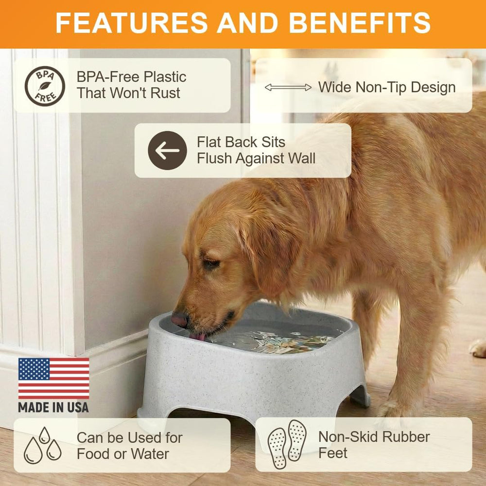 XL No-Spill Dog Water Bowl for Indoor & Outdoor Use